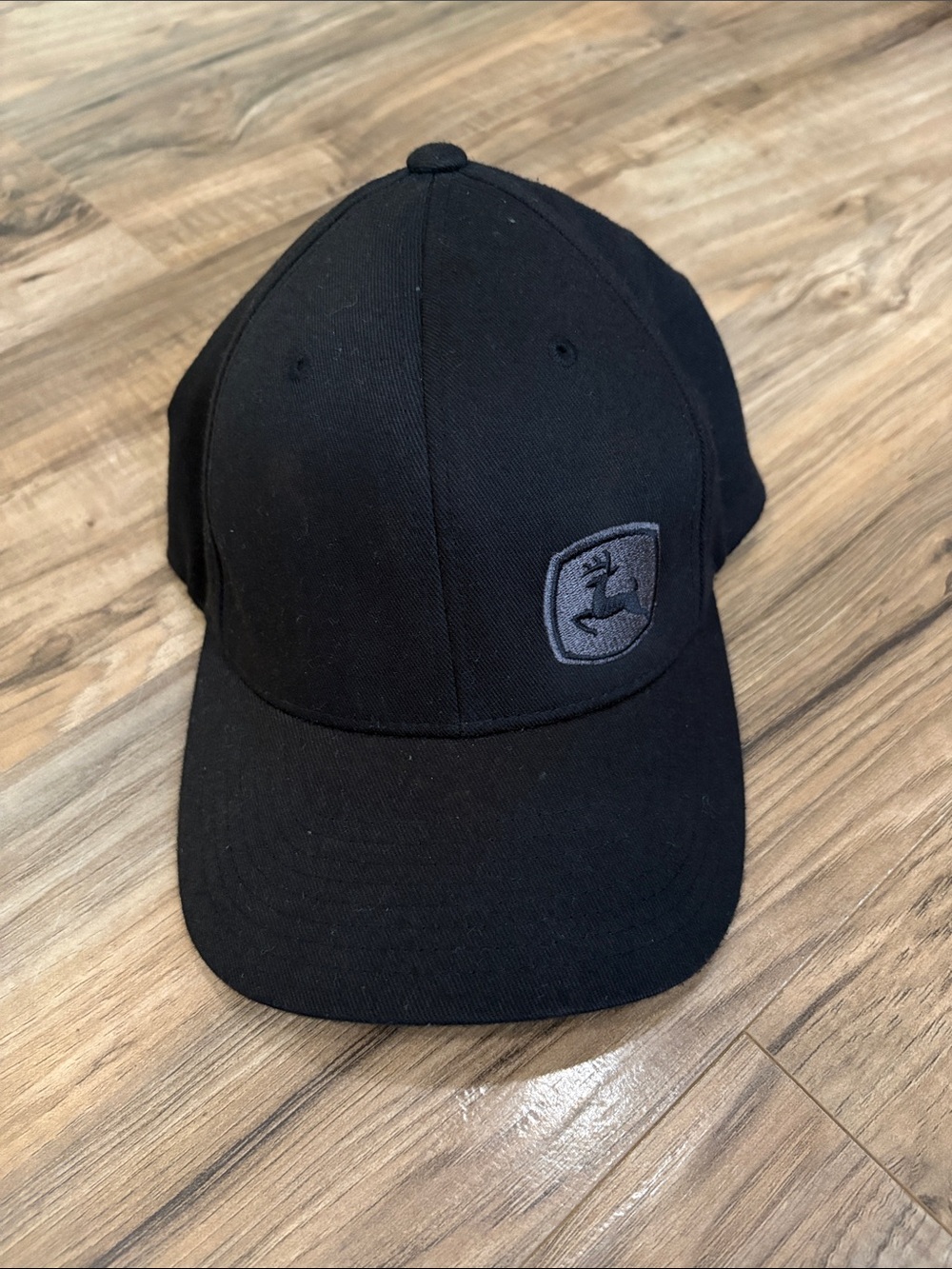 John Deere Black Embroidered Shield Cap